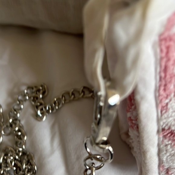 Pink & white Dior Terri cloth purse - Picture 5 of 6